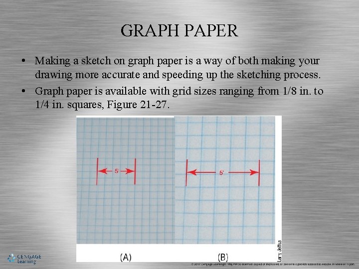GRAPH PAPER • Making a sketch on graph paper is a way of both