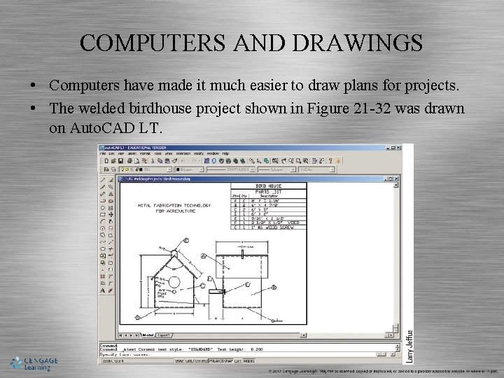 COMPUTERS AND DRAWINGS • Computers have made it much easier to draw plans for