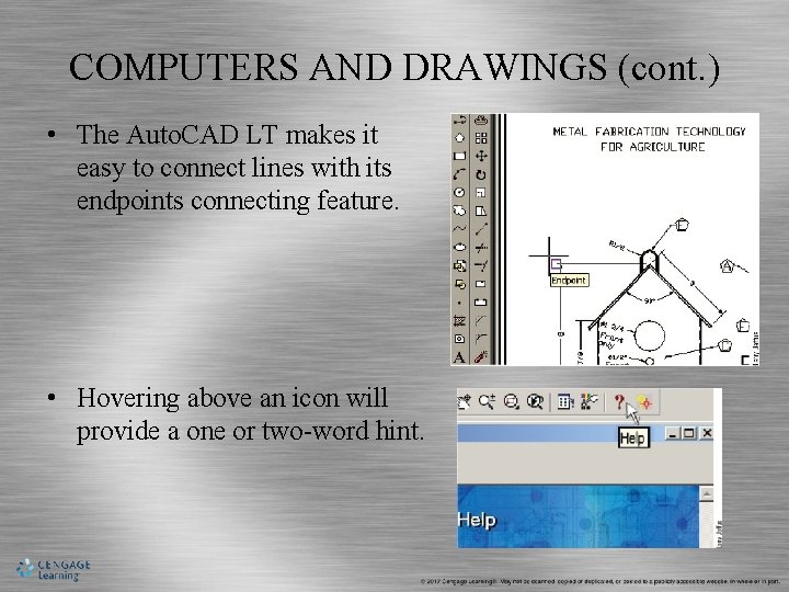 COMPUTERS AND DRAWINGS (cont. ) • The Auto. CAD LT makes it easy to