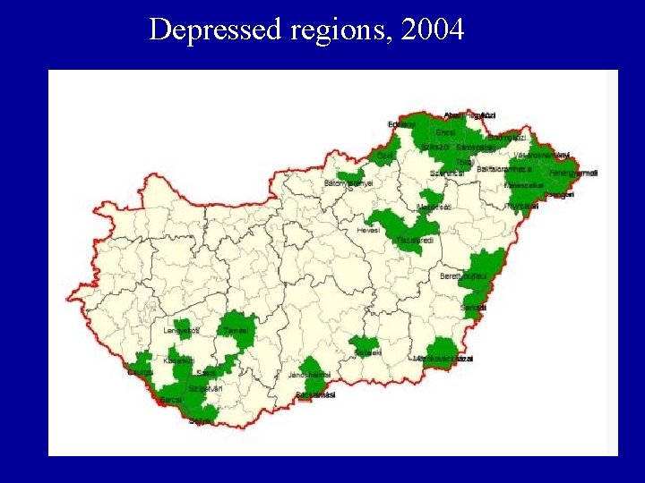 Depressed regions, 2004 