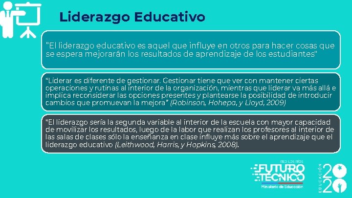 Liderazgo Educativo “El liderazgo educativo es aquel que influye en otros para hacer cosas