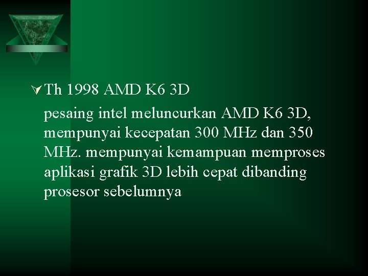 Ú Th 1998 AMD K 6 3 D pesaing intel meluncurkan AMD K 6
