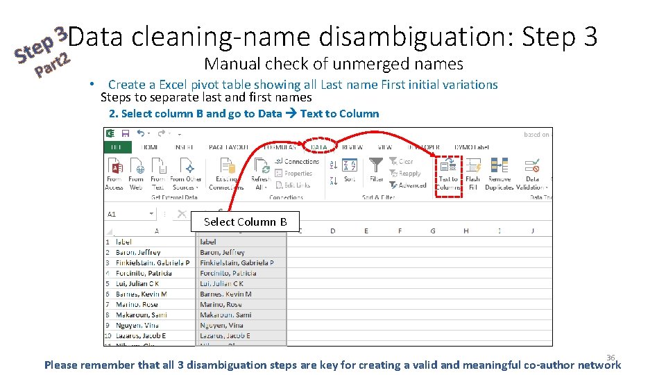 S 3 Data p te t 2 r a P cleaning-name disambiguation: Step 3