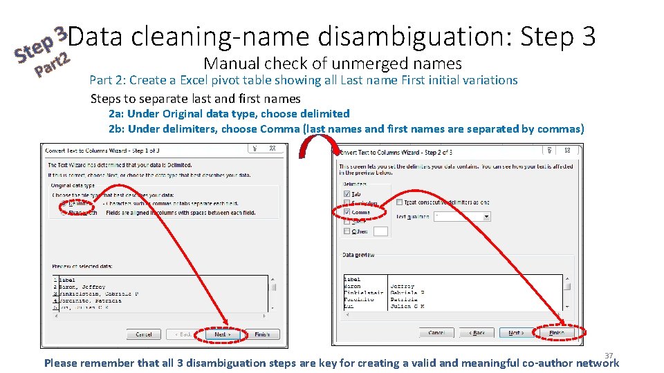 S 3 Data p te t 2 r a P cleaning-name disambiguation: Step 3