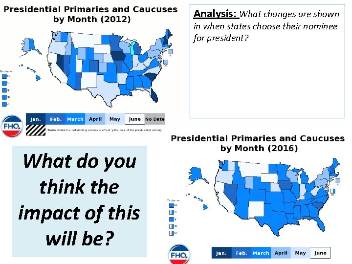 Analysis: What changes are shown in when states choose their nominee for president? What