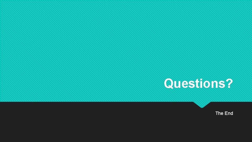 Questions? The End 