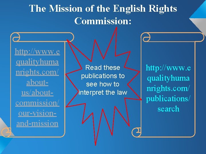 The Mission of the English Rights Commission: http: //www. e qualityhuma nrights. com/ aboutus/aboutcommission/