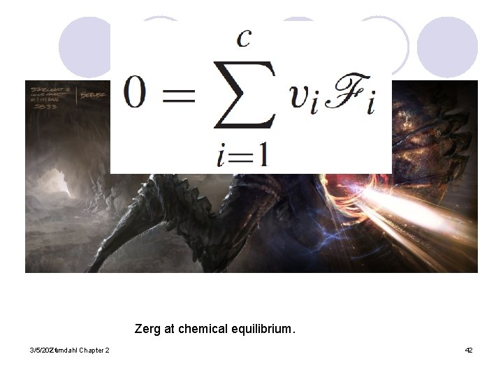 Zerg at chemical equilibrium. 3/5/2021 Zumdahl Chapter 2 42 