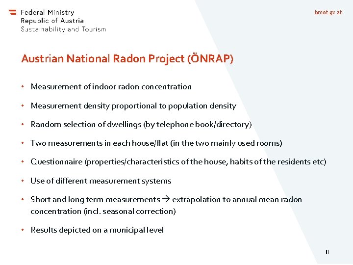 bmnt. gv. at Austrian National Radon Project (ÖNRAP) • Measurement of indoor radon concentration