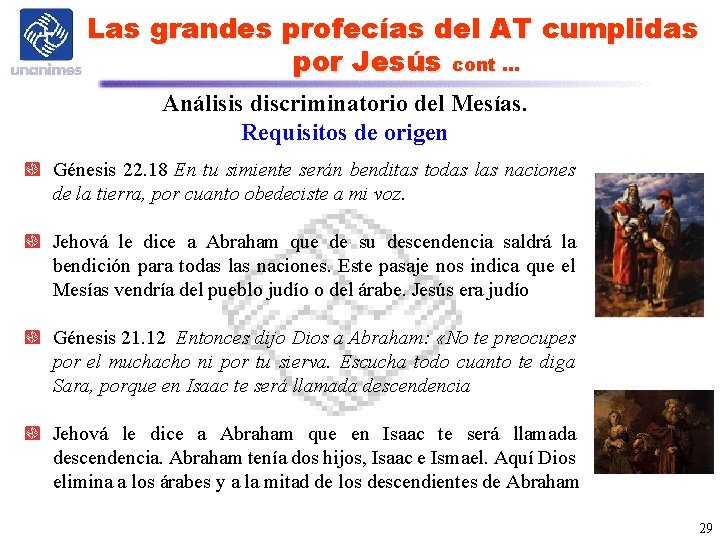 Las grandes profecías del AT cumplidas por Jesús cont … Análisis discriminatorio del Mesías.