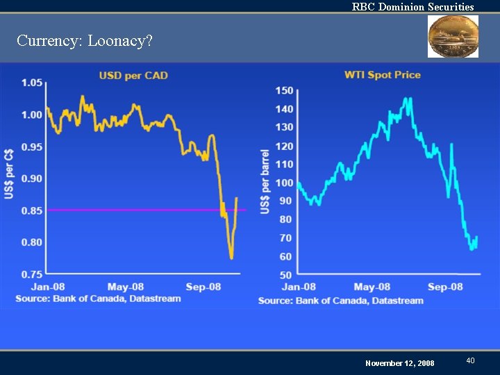 RBC Dominion Securities Currency: Loonacy? November 12, 2008 40 