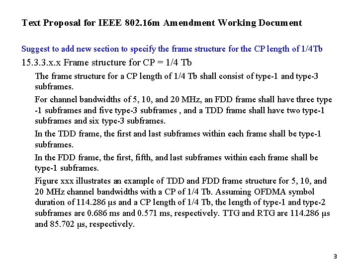 Frame Structure for 14 Tb in IEEE 802