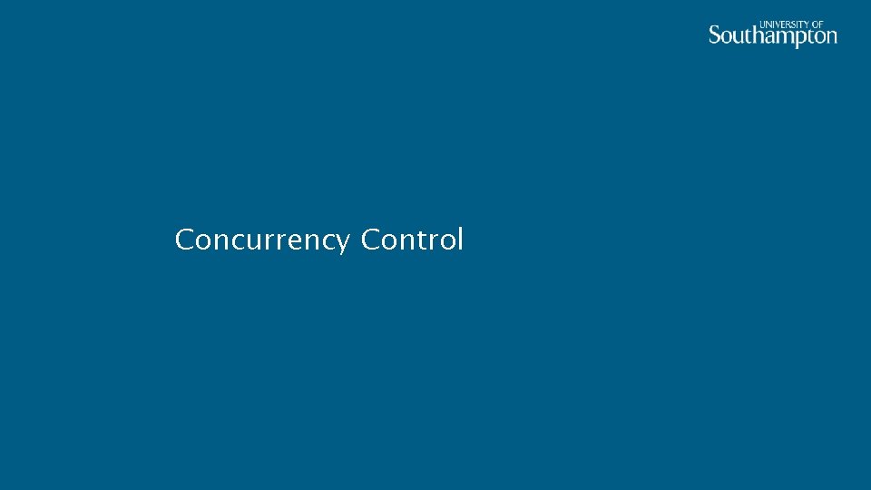 Concurrency Control 