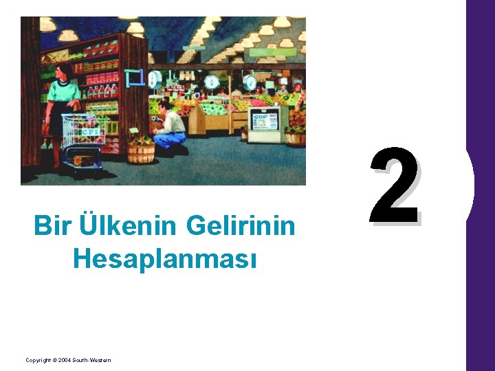 Bir Ülkenin Gelirinin Hesaplanması Copyright © 2004 South-Western 2 