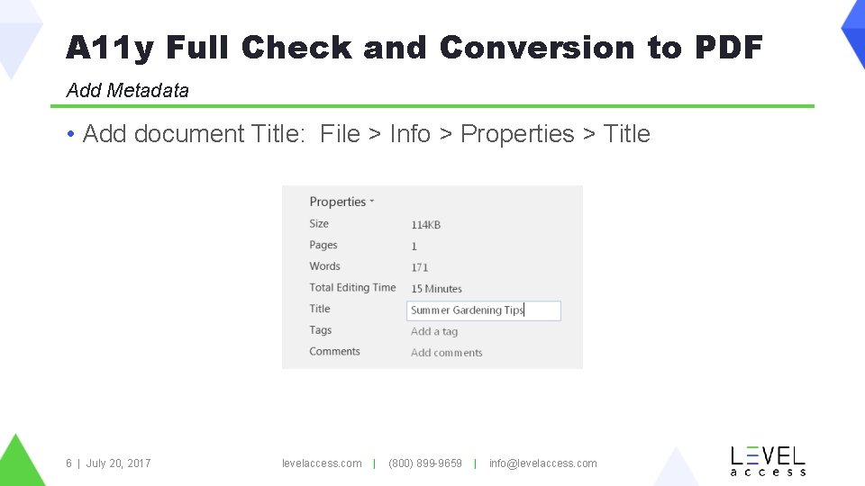 Microsoft Word 2016 Accessibility Check and Conversion to