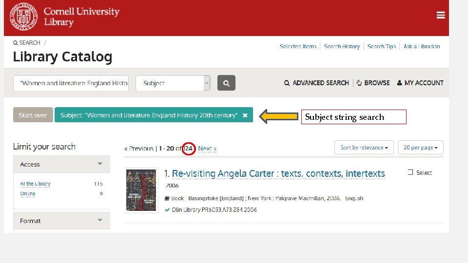 Subject string search 