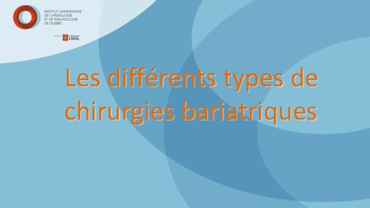 Les différents types de chirurgies bariatriques 