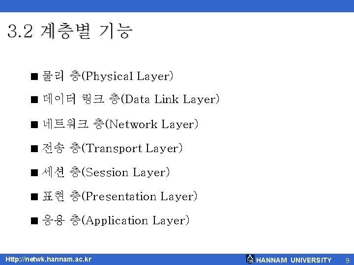 3. 2 계층별 기능 < 물리 층(Physical Layer) < 데이터 링크 층(Data Link Layer)