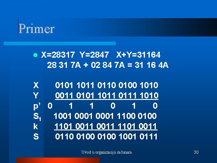 Primer X=28317 Y=2847 X+Y=31164 28 31 7 A + 02 84 7 A =