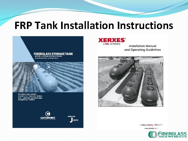 FRP Tank Installation Instructions Insert Xerxes Instructions 