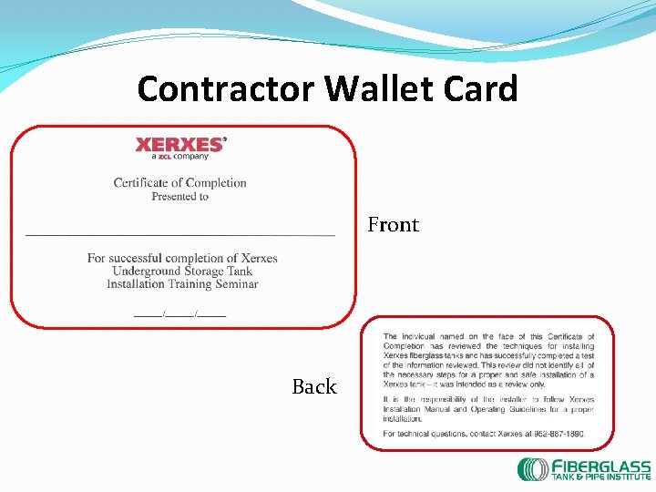 Contractor Wallet Card Front Back 