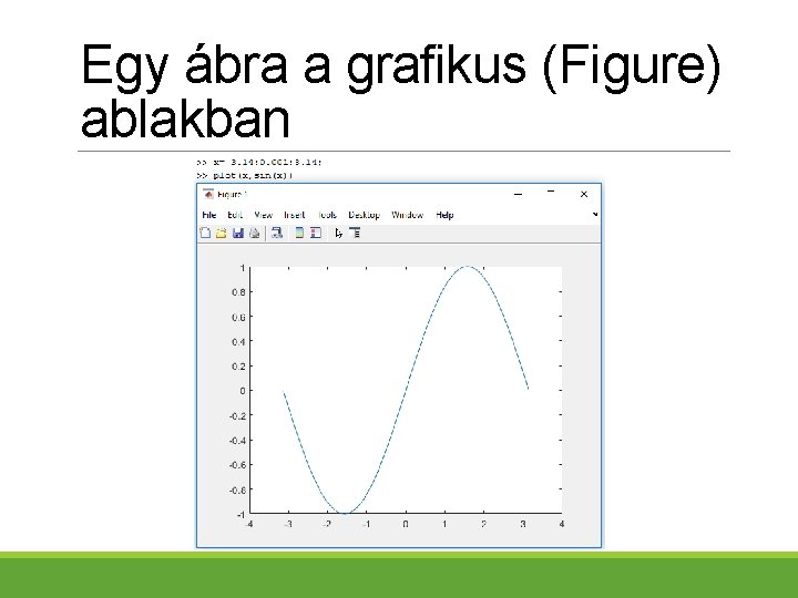 Egy ábra a grafikus (Figure) ablakban 