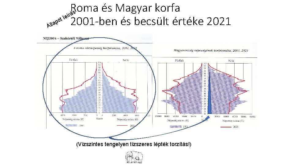 Roma és Magyar korfa s á ír e l ot 2001 -ben és becsült