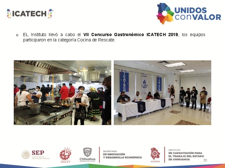 o EL Instituto llevó a cabo el VII Concurso Gastronómico ICATECH 2019, los equipos