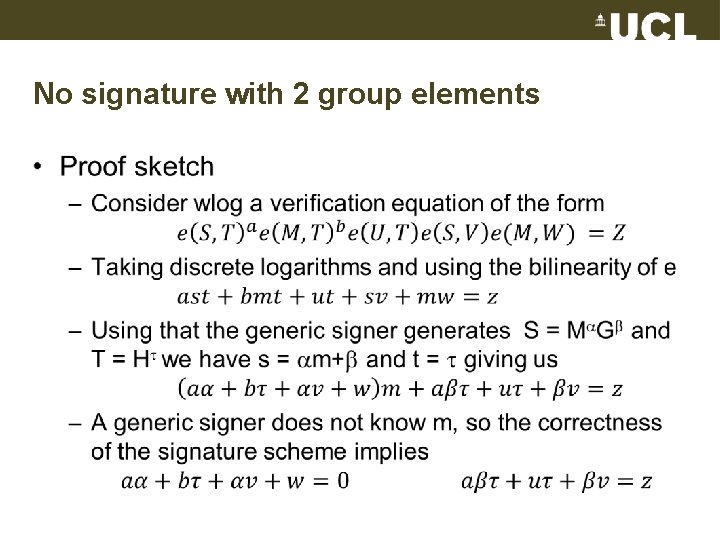 No signature with 2 group elements • 