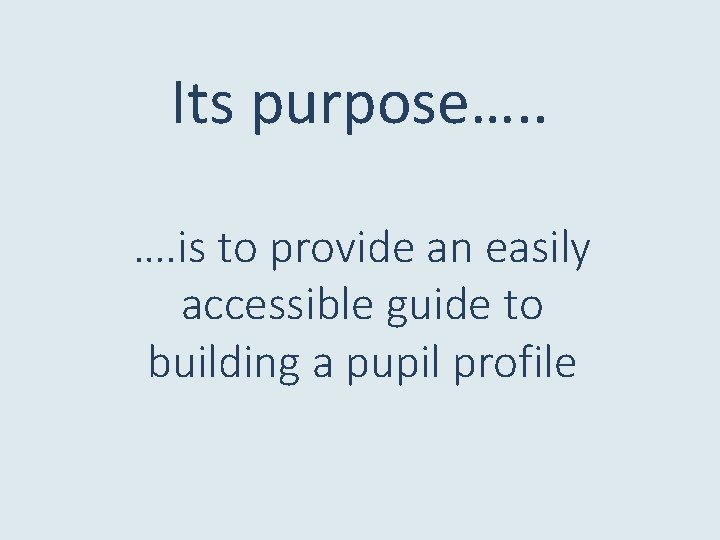 Its purpose…. . …. is to provide an easily accessible guide to building a