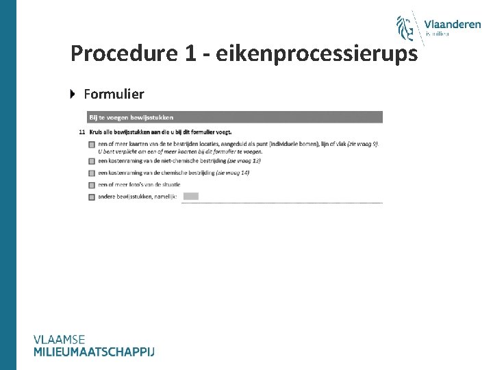 Procedure 1 - eikenprocessierups Formulier 