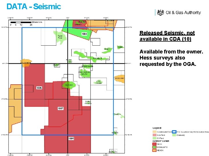 DATA - Seismic 1984 Released Seismic, not available in CDA (10) Available from the