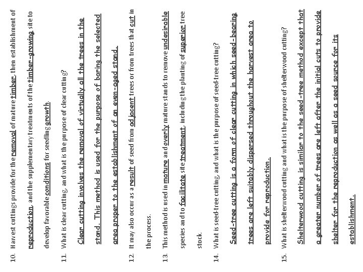 establishment. shelter for the reproduction as well as a seed source for its a