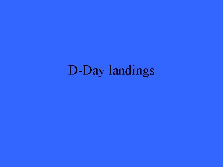 D-Day landings 