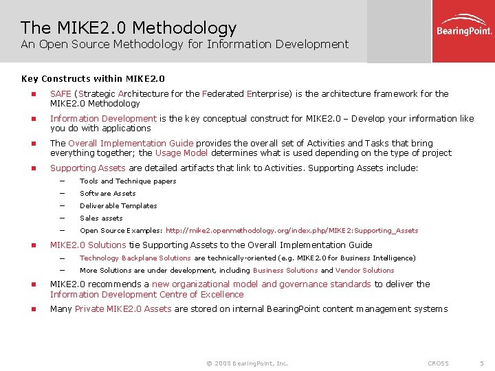 The MIKE 2. 0 Methodology An Open Source Methodology for Information Development Key Constructs