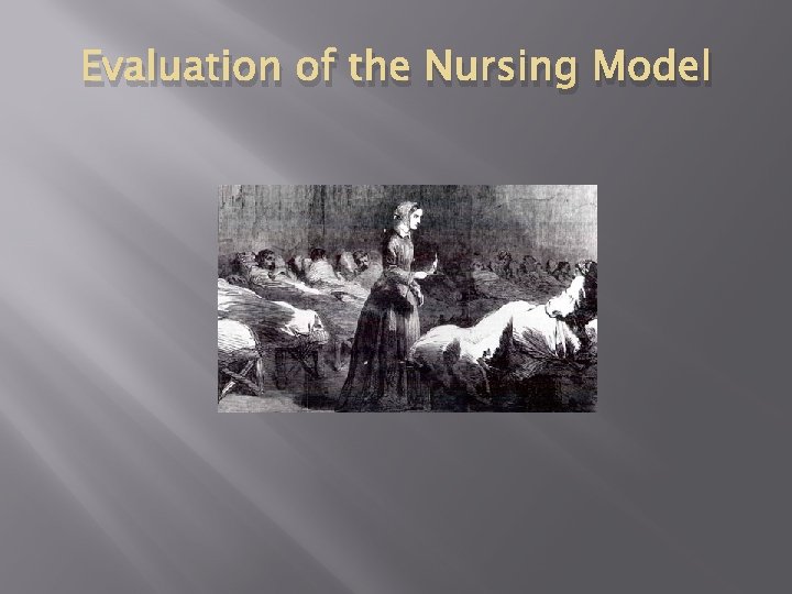 Evaluation of the Nursing Model 