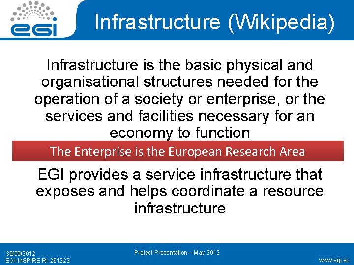 Infrastructure (Wikipedia) Infrastructure is the basic physical and organisational structures needed for the operation