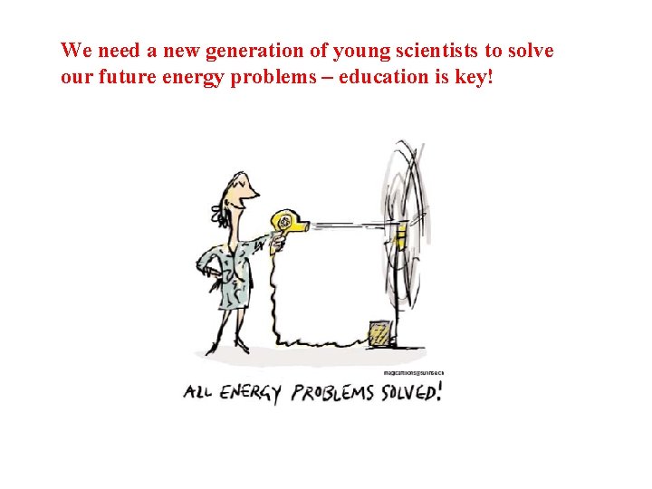 We need a new generation of young scientists to solve our future energy problems