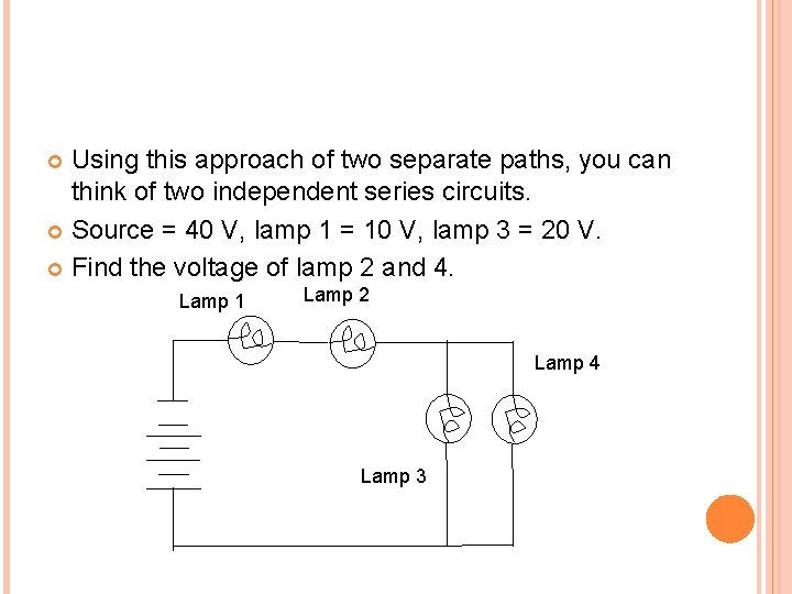 Using this approach of two separate paths, you can think of two independent series
