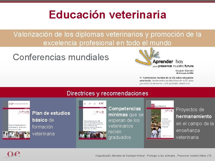 Educación veterinaria Valorización de los diplomas veterinarios y promoción de la excelencia profesional en