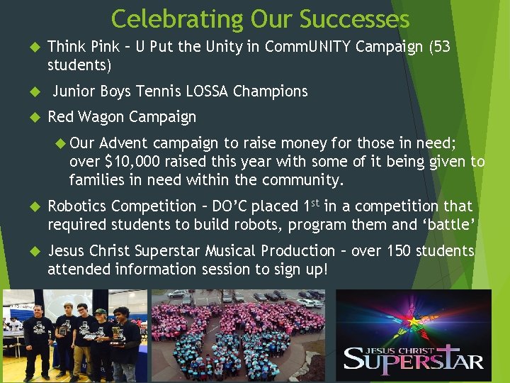 Celebrating Our Successes Think Pink – U Put the Unity in Comm. UNITY Campaign