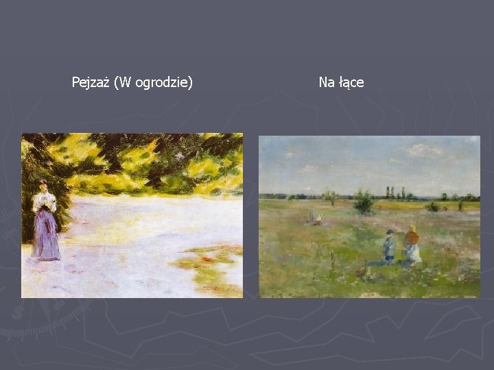 Pejzaż (W ogrodzie) Na łące 