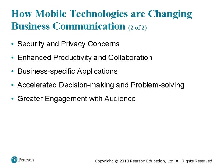 How Mobile Technologies are Changing Business Communication (2 of 2) • Security and Privacy