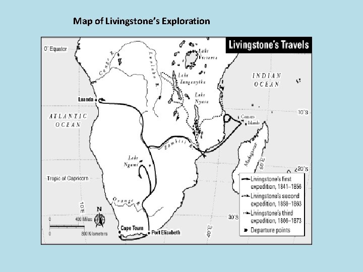 Map of Livingstone’s Exploration 