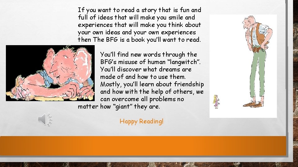 If you want to read a story that is fun and full of ideas