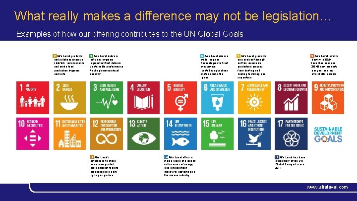 What really makes a difference may not be legislation… Examples of how our offering