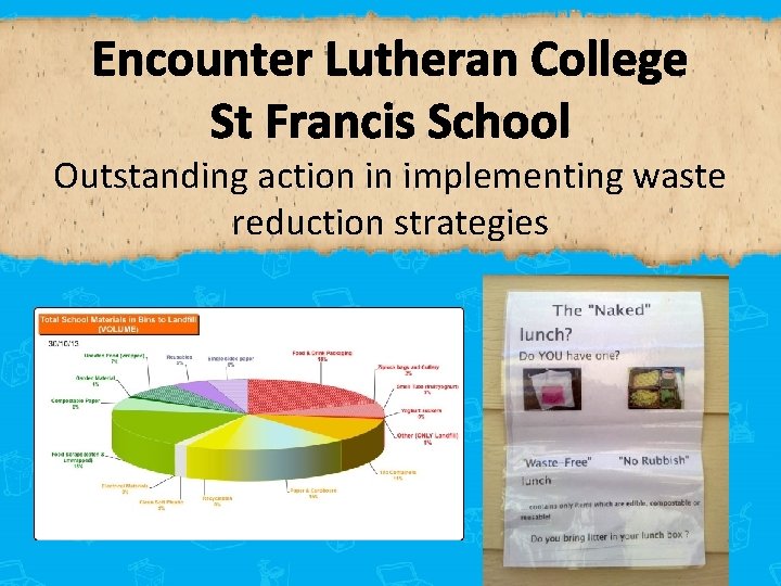 Encounter Lutheran College St Francis School Outstanding action in implementing waste reduction strategies 