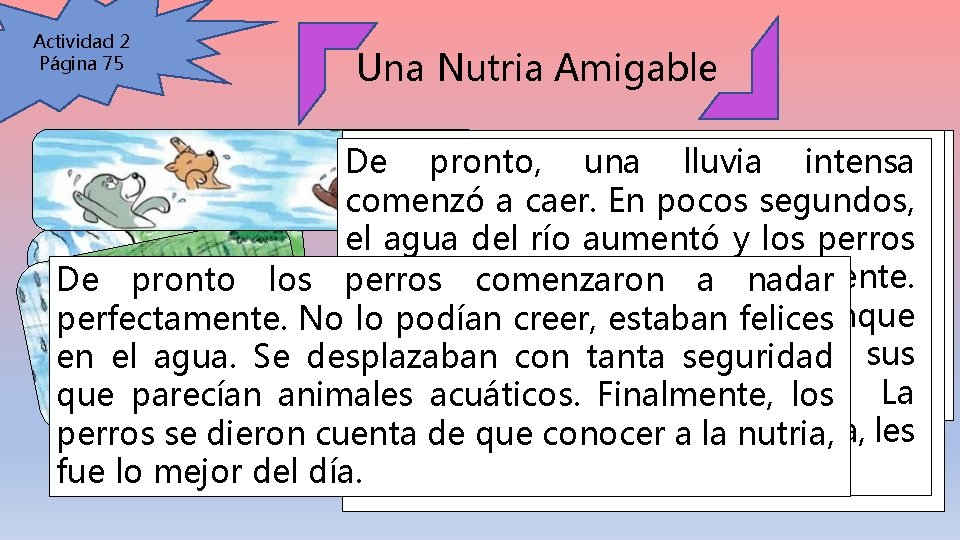 Actividad 2 Página 75 Una Nutria Amigable Los pronto, perros accedieron cierta De una