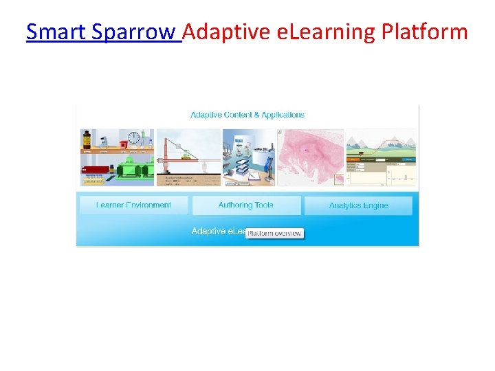 Smart Sparrow Adaptive e. Learning Platform 