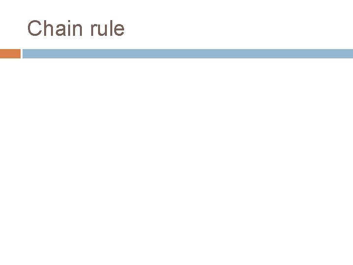 Chain rule 